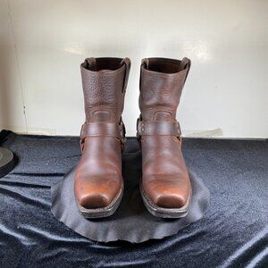 Vintage Frye Women's Leather Biker Boots: Women's 8.5, Ankle Boots,